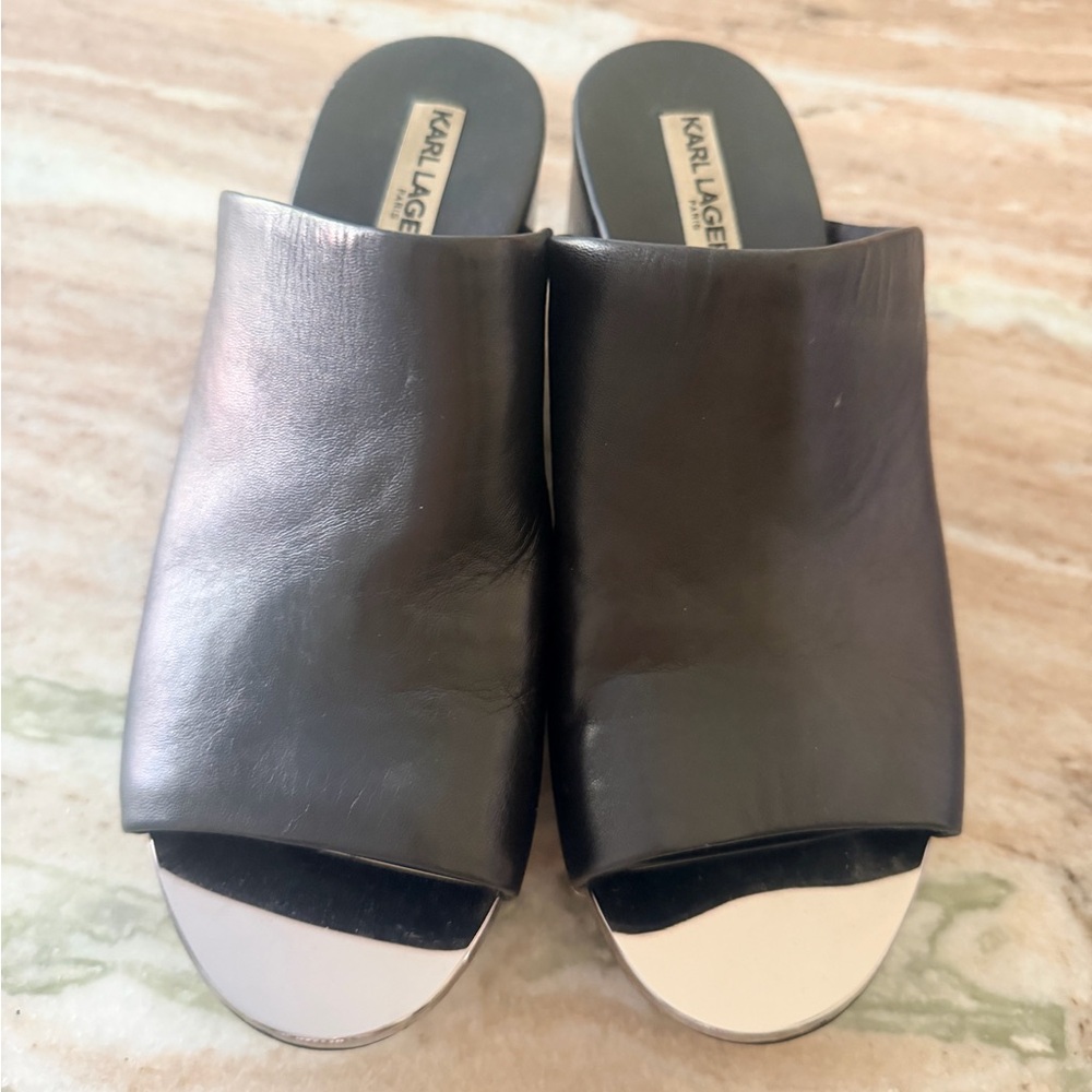 Karl Lagerfield mules, size 7
